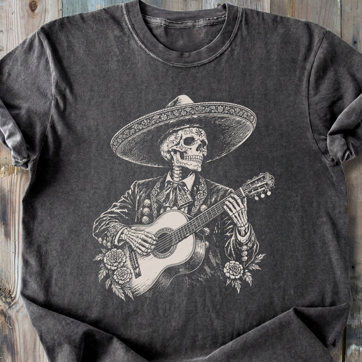 El Mariachi Skeleton - Premium Heavyweight Tee