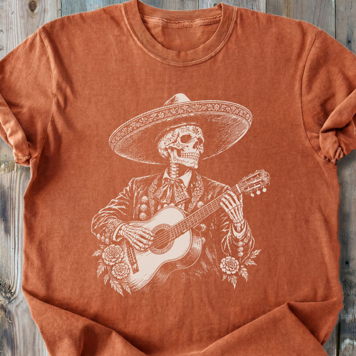 El Mariachi Skeleton - Premium Heavyweight Tee