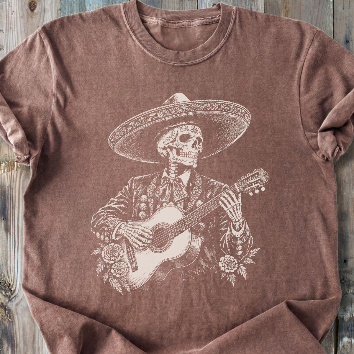 El Mariachi Skeleton - Premium Heavyweight Tee