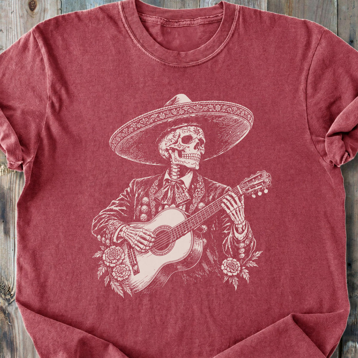 El Mariachi Skeleton - Premium Heavyweight Tee