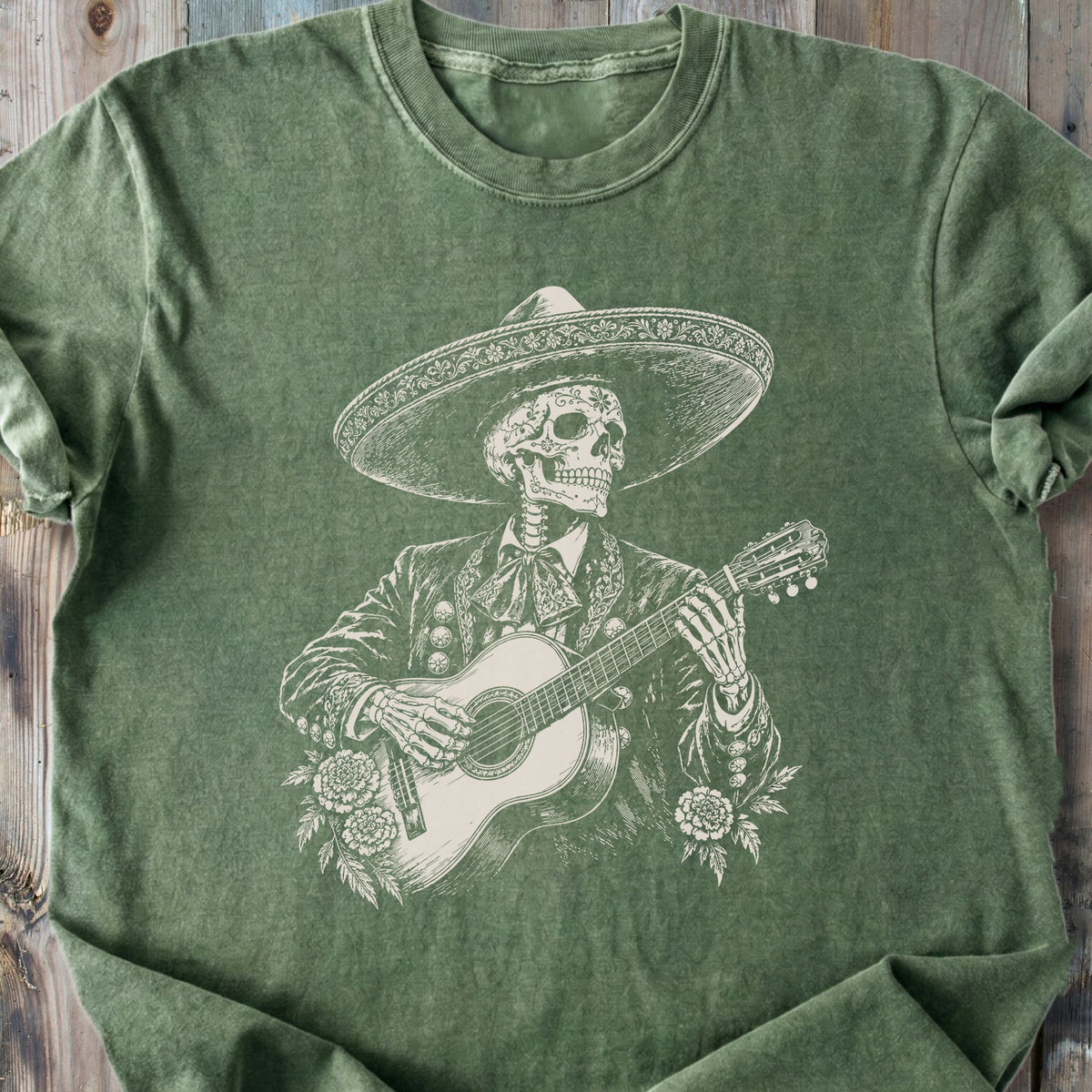 El Mariachi Skeleton - Premium Heavyweight Tee