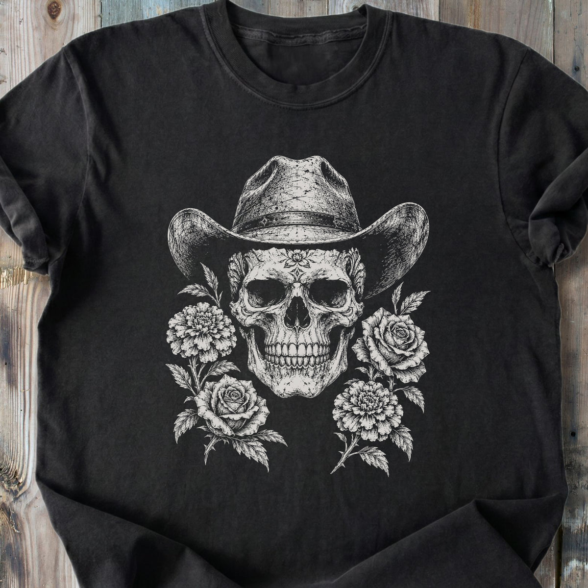Eternal Outlaw Skull - Premium Heavyweight Tee