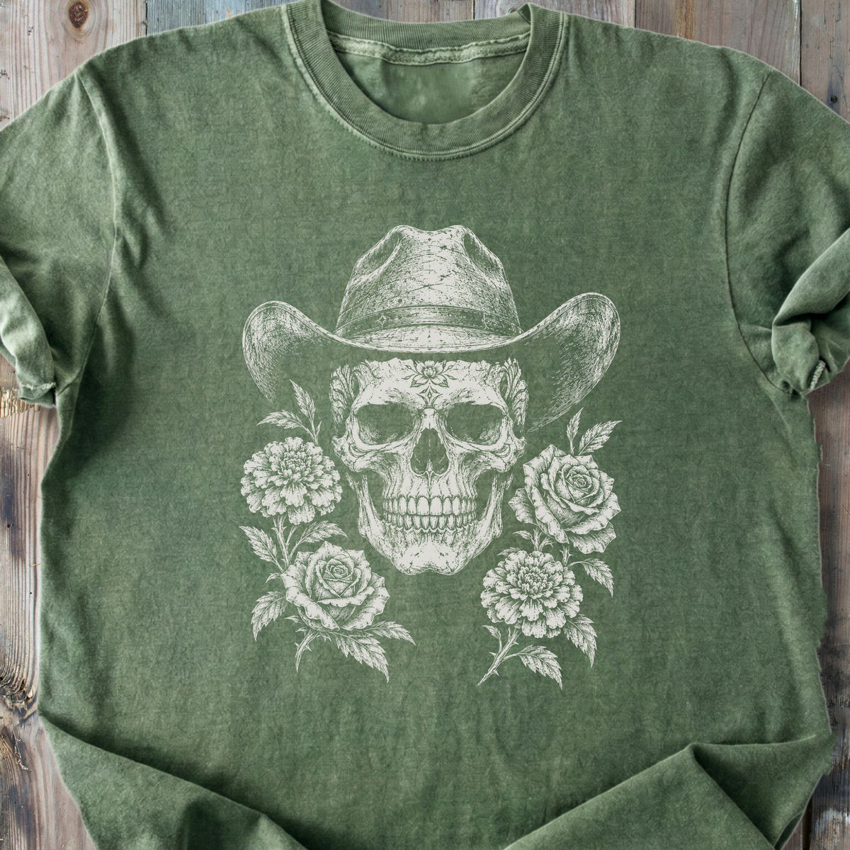 Eternal Outlaw Skull - Premium Heavyweight Tee