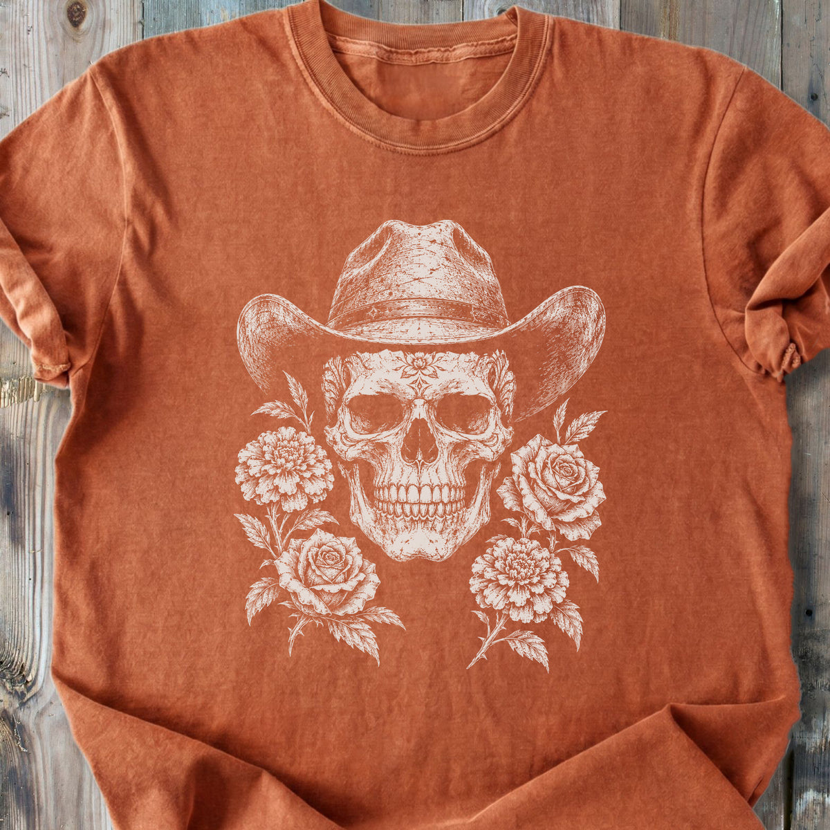 Eternal Outlaw Skull - Premium Heavyweight Tee