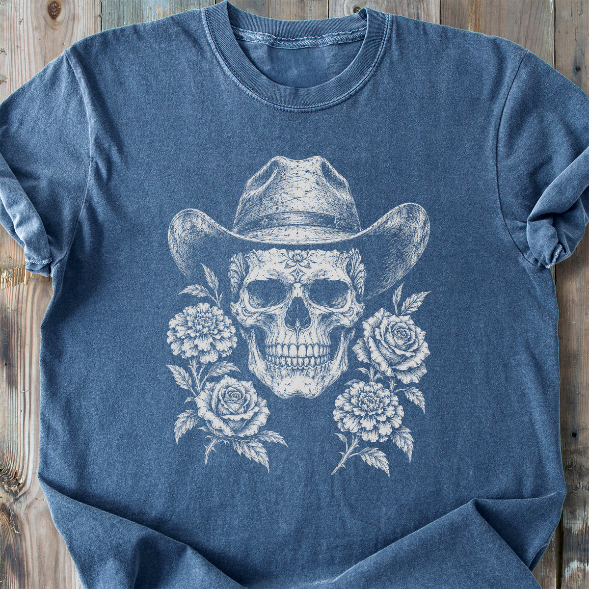 Eternal Outlaw Skull - Premium Heavyweight Tee
