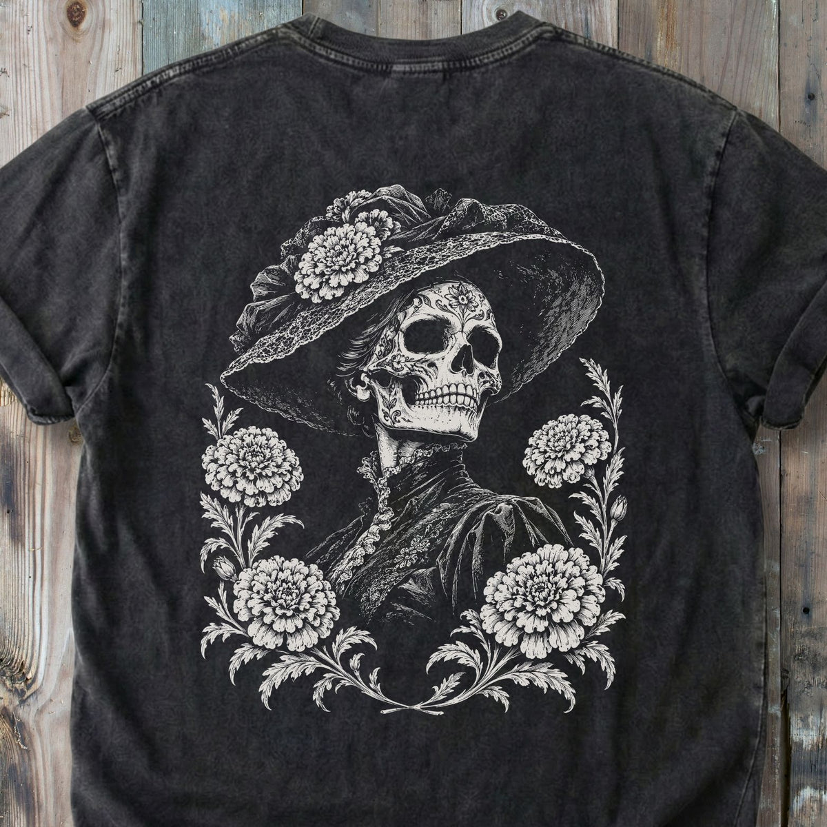 La Catrina BACK PRINT - Premium Heavyweight Tee