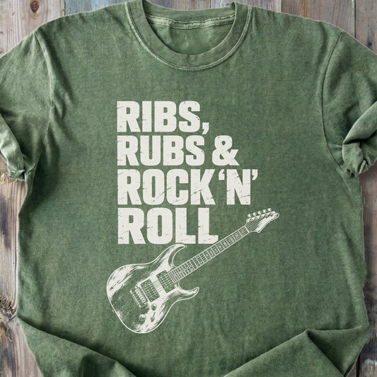 Ribs, Rubs & Rock 'n' Roll - Premium Heavyweight Tee
