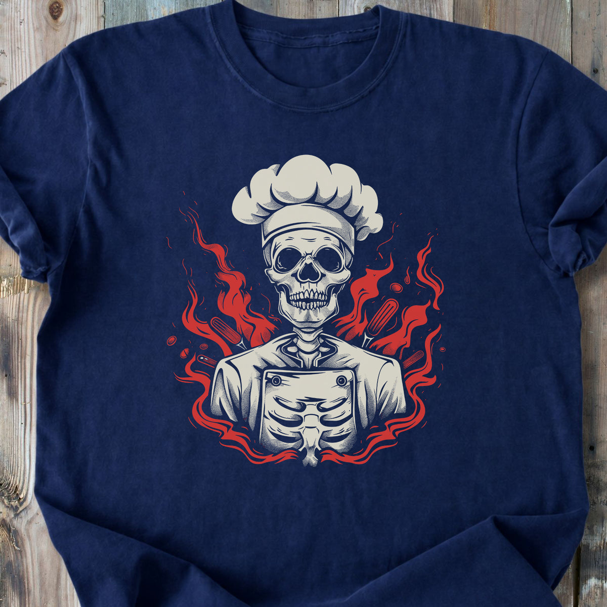 Skeleton Chef - Premium Heavyweight Tee