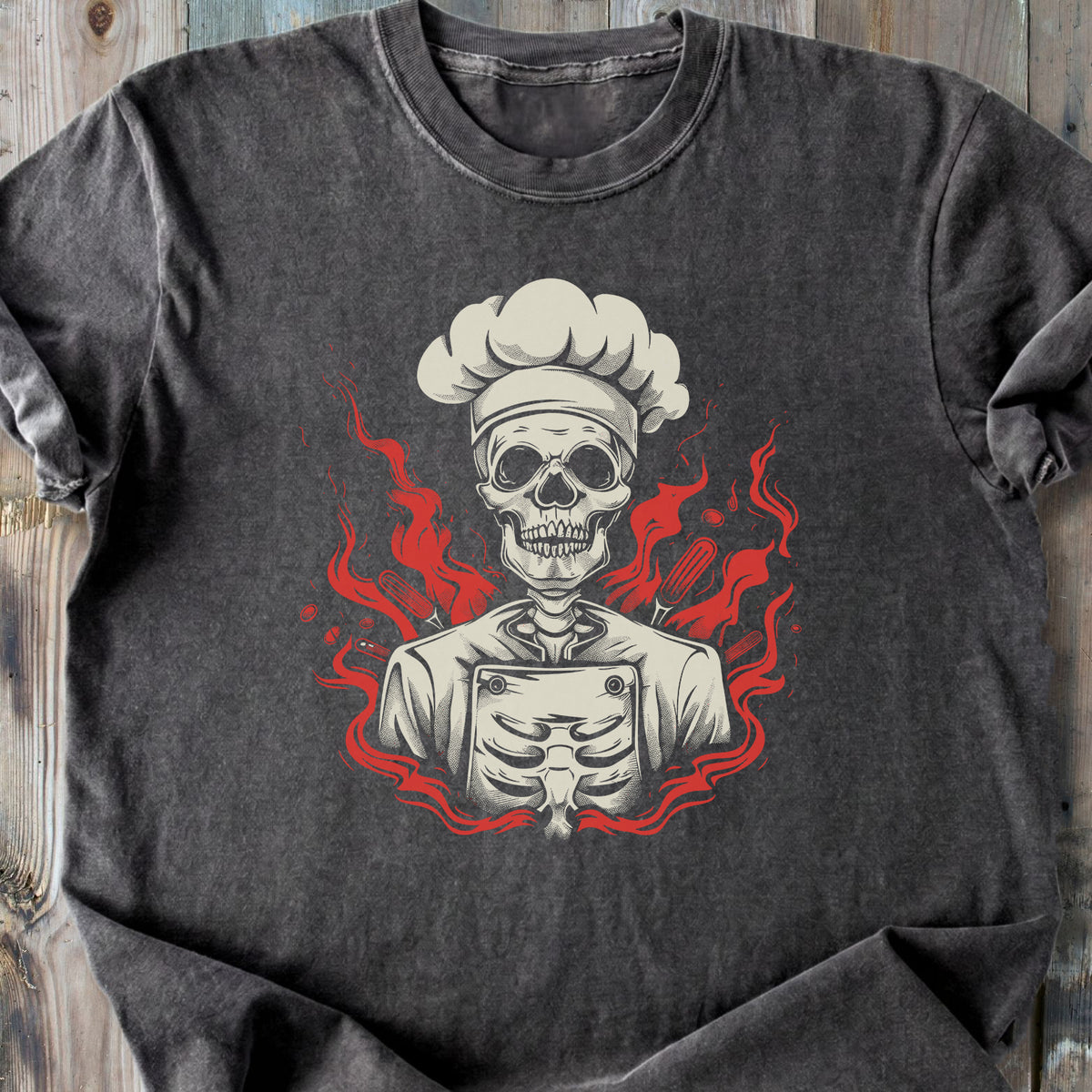 Skeleton Chef - Premium Heavyweight Tee