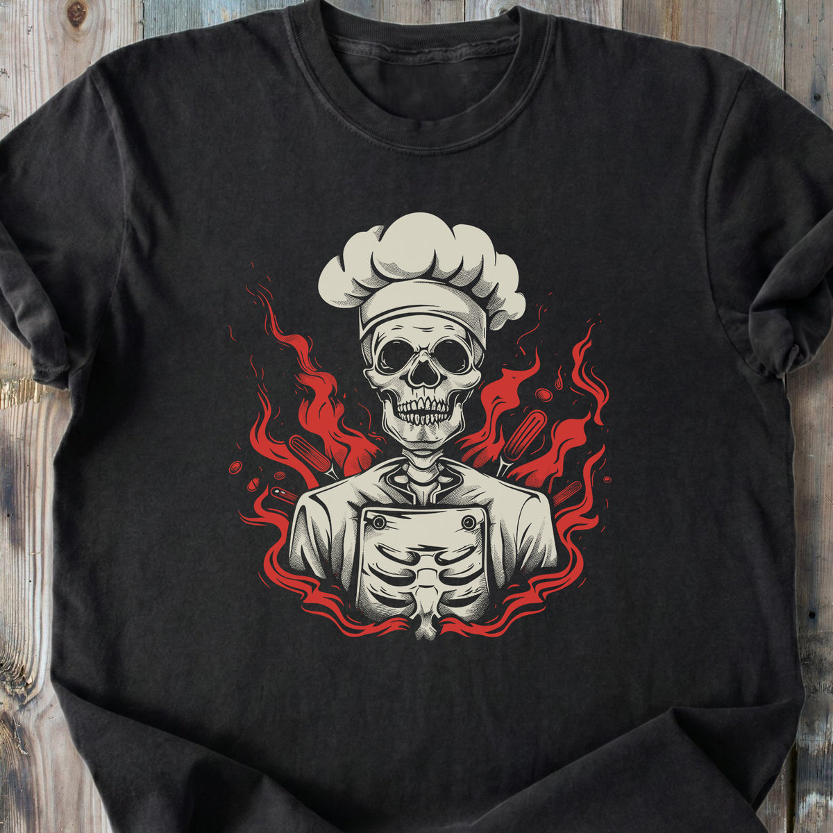 Skeleton Chef - Premium Heavyweight Tee