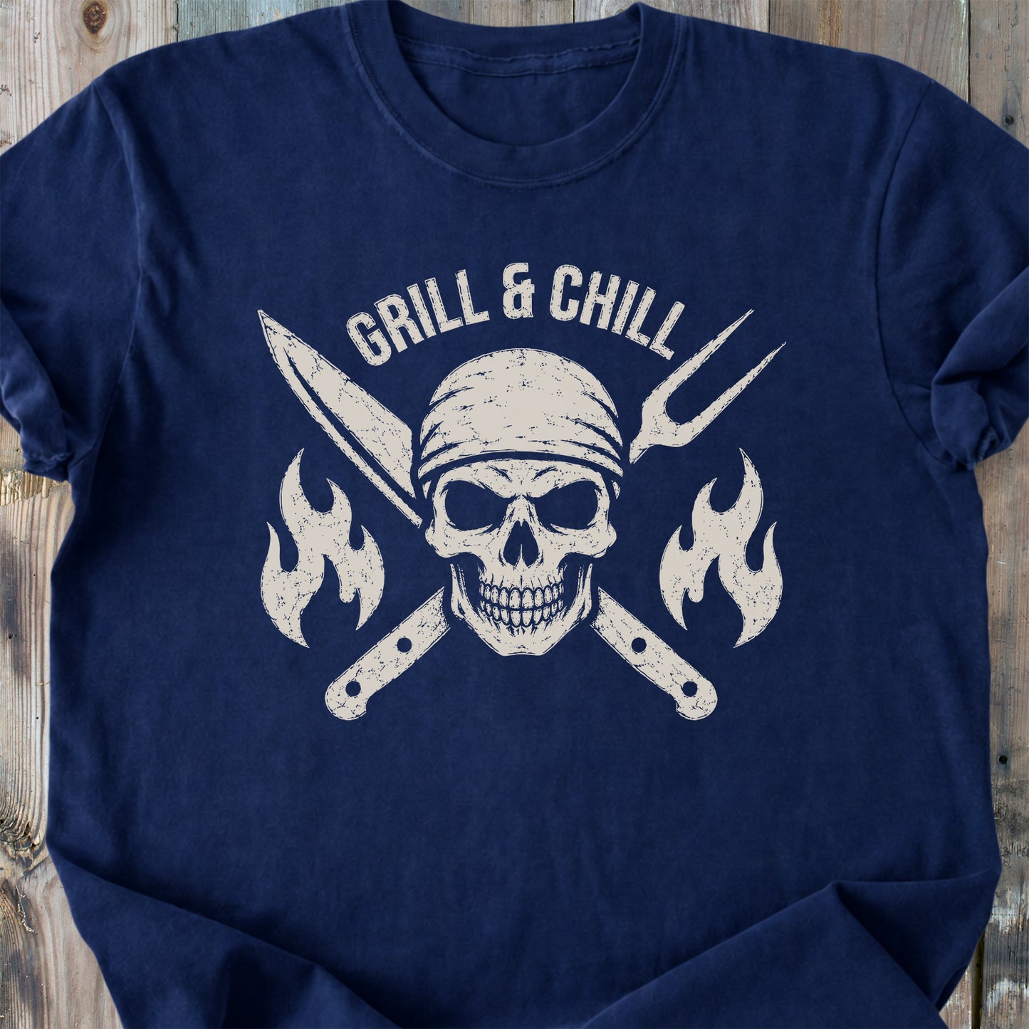 Grill And Chill - Premium Heavyweight Tee