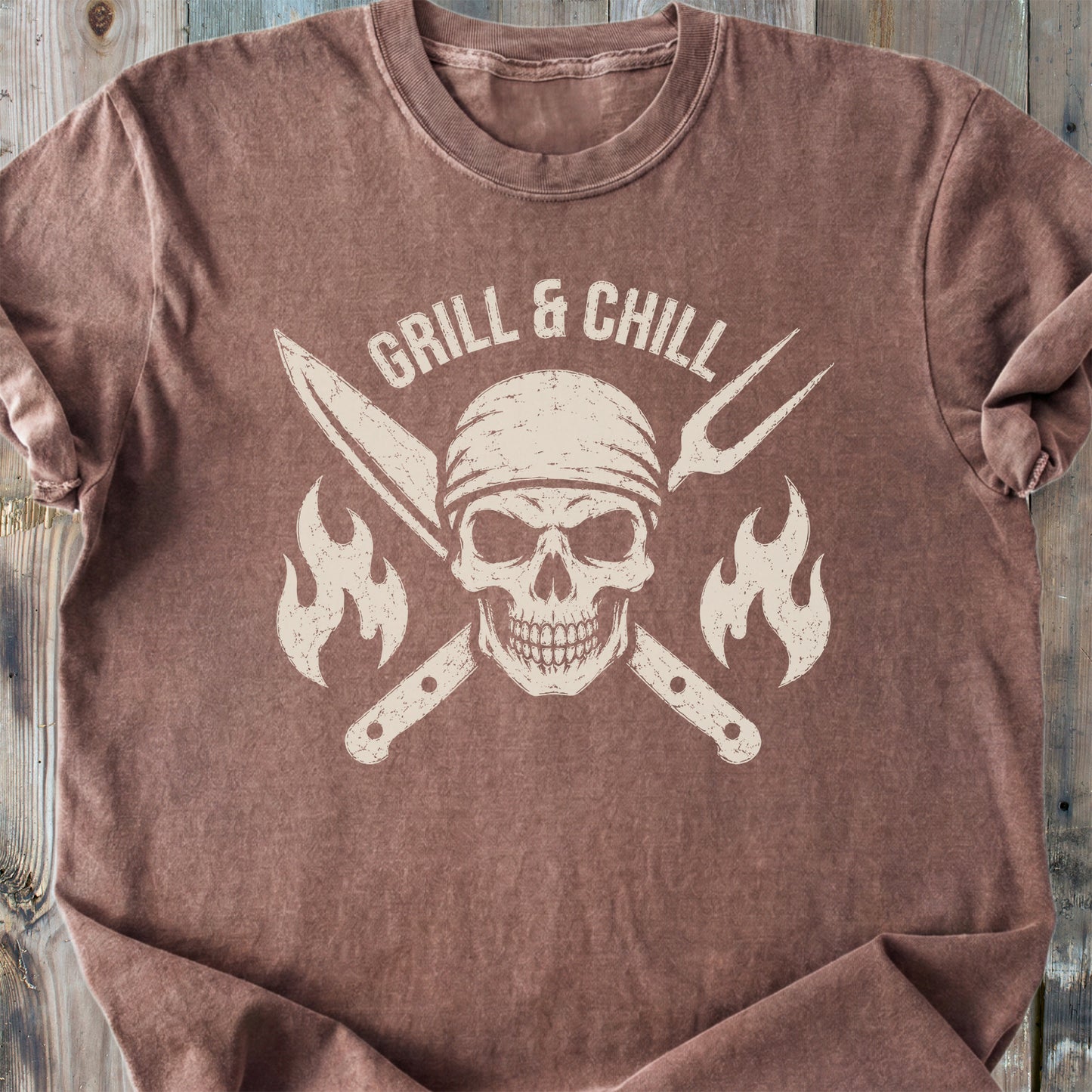 Grill And Chill - Premium Heavyweight Tee