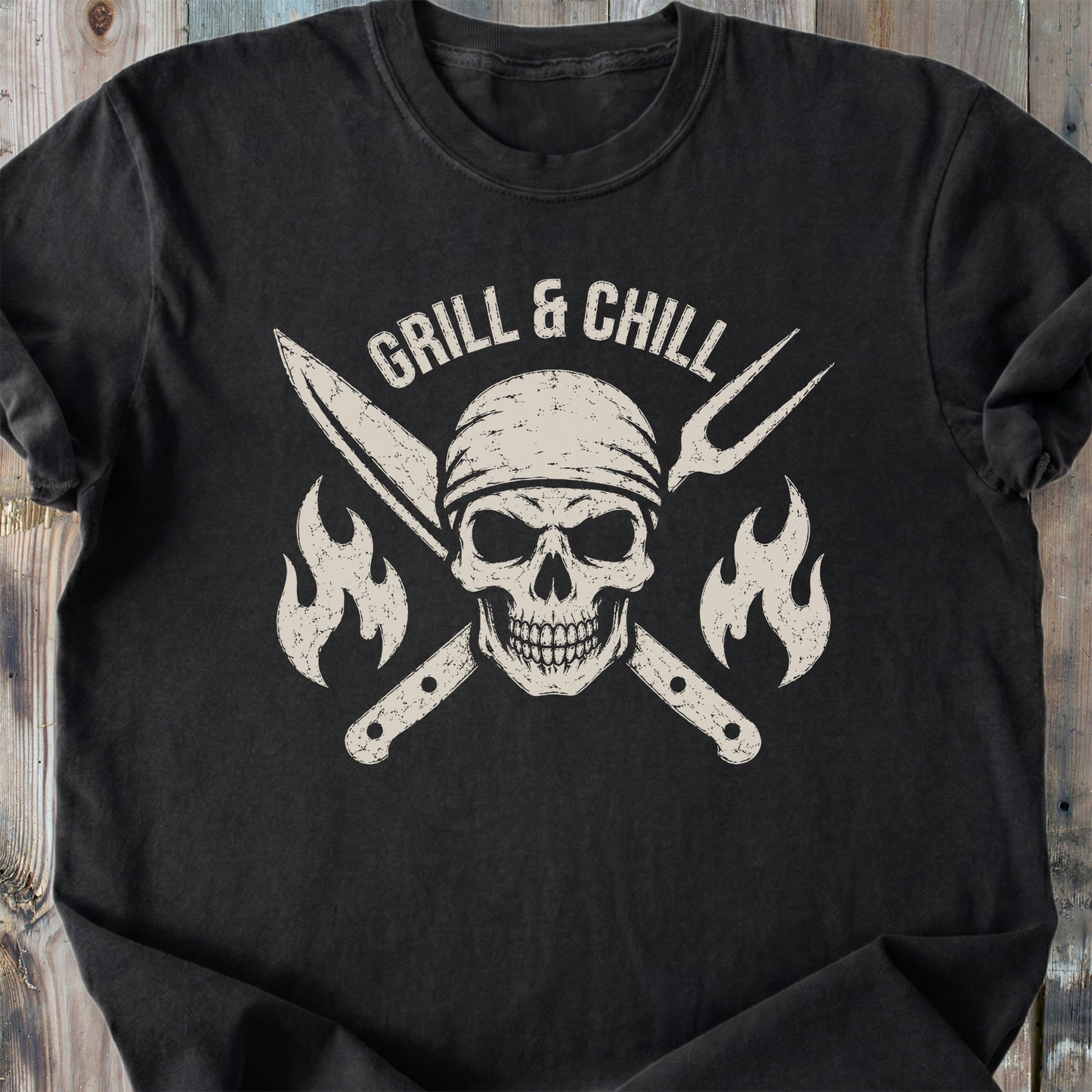 Grill And Chill - Premium Heavyweight Tee